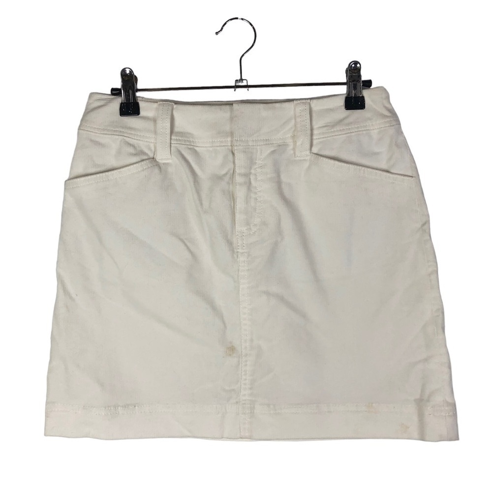 Lilly Pulitzer Ivory White Corduroy Mini Skirt 0